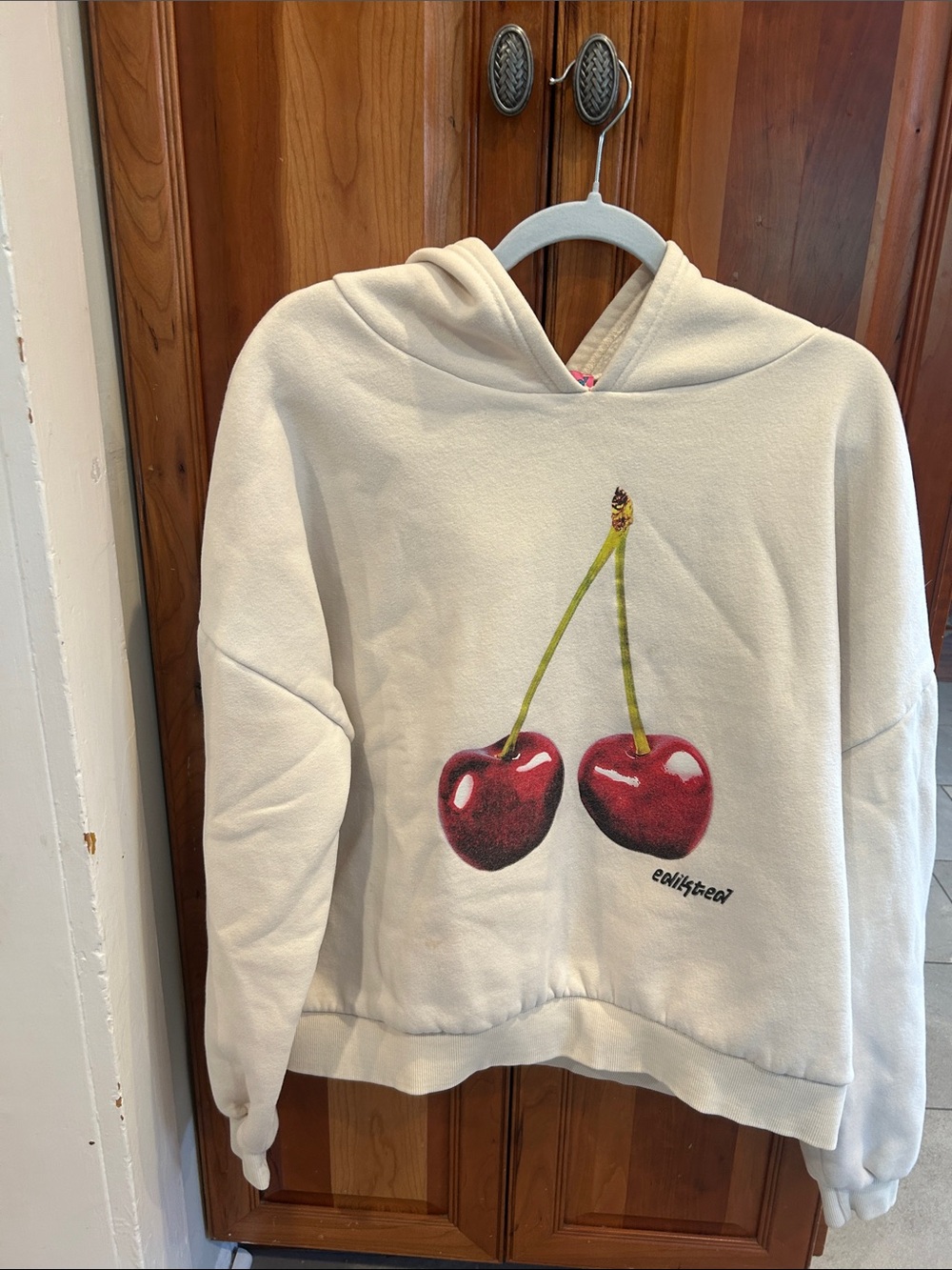 Edikted Mon Cherry Graphic Hoodie Sweater